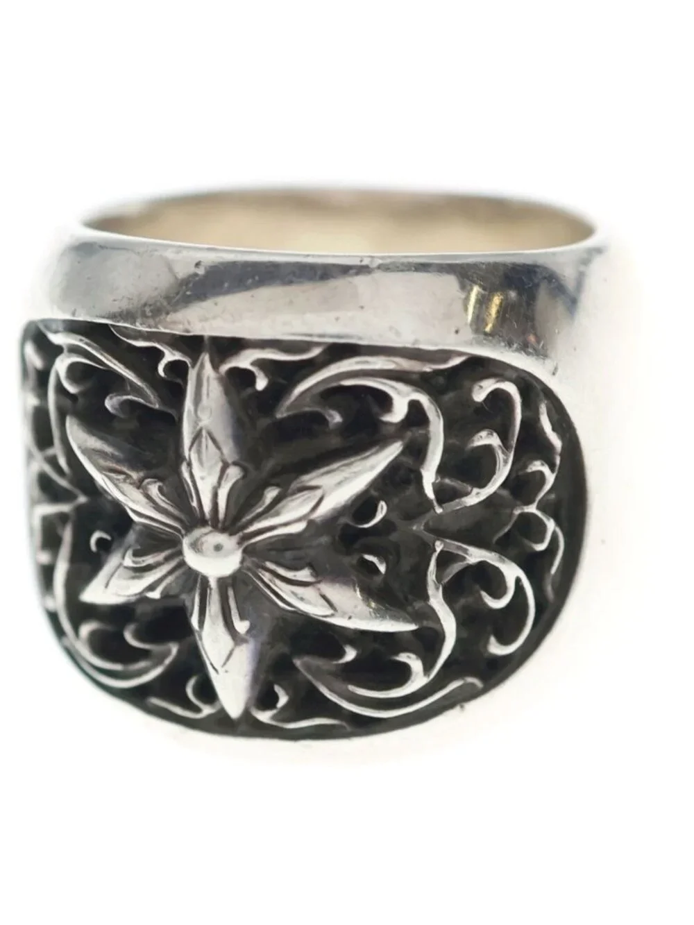 Chrome Hearts Clssc Oval Star Classic Ring Silver